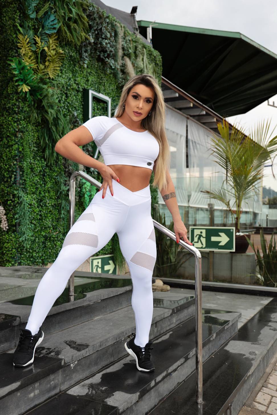 Calça Legging Light Branca Tela COM BUMBUM ENRUGADO Tamanho Único